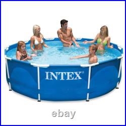 Intex Swimming Pool Above Ground Pool Family Lounge Pool Metal Frame 28210NP vid