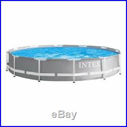 Intex Swimming Pool Above-Ground Rounded Structure Steel 366x76cm + Pump Filter