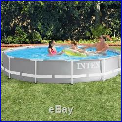 Intex Swimming Pool Above-Ground Rounded Structure Steel 366x76cm + Pump Filter