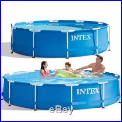Intex Swimming Pool Metal Frame Round Familiy Outdoor Above Ground Water Centre