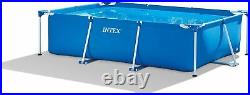 Intex Swimming Pool Rectangular Frame Durable Steel Garden Family Outdoor 300cm