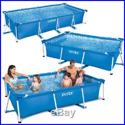 Intex Swimming Pool Rectangular Metal Frame Outdoor Above Ground Water Centre