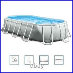 Intex Swimming Pool Set Above Ground Pool Lounge Pool Oval Prism Frame 26796GN I