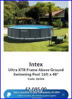 Intex Ultra XTR Frame Above Ground Swimming Pool 16ft x 48 See description IG9