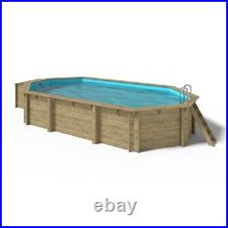 Java Wooden Pool 4m x 7.5m (1.31m Deep) Above or In Ground Octagonal Swimming