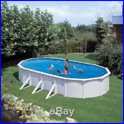 KWAD Swimming Pool Set Steely Deluxe Oval 7.3x3.6x1.2m Above Ground Centre