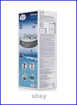 LARGE Bestway Rattan Effect 15ft x 42in Swimming Pool + Ladder + Filter Pump