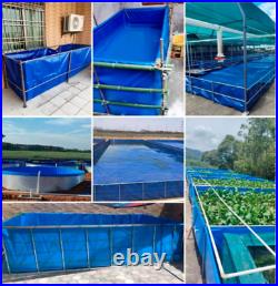 Large Above Ground Canvas Fish Pond for Aqua Breeding- 6.3ft x 3ft 1923 Litres