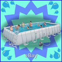 Large Above Ground Swimming Pool Home Garden Patio Paddling Pools Steel Family
