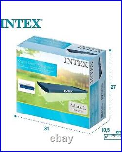 Large Intex 4.5m x 2.2m Rectangular Frame Swimming Pool Above Ground WithCover