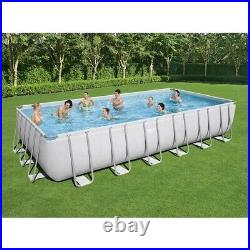 Large swimming Pool 24ft Bestway with sand filter pump+25kg+LED light UK Stock