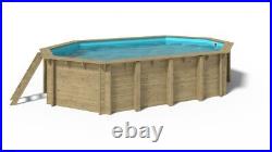 Levantine Wooden Pool 4m x 6.5m (1.37m Deep) Above or In Ground Octagonal Swi