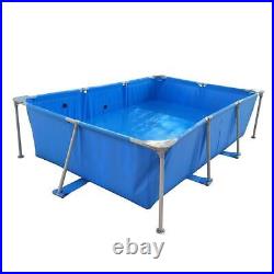 Metal Frame Rectangular Swimming Pool Portable Above Ground Easy Set Pool Family