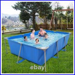 Metal Frame Rectangular Swimming Pool Portable Above Ground Easy Set Pool Family