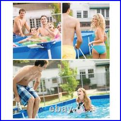 Metal Frame Rectangular Swimming Pool Portable Above Ground Easy Set Pool Family