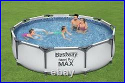 NEW BESTWAY SWIMMING POOL 305 cm 10FT Garden Above Ground Pool with PUMP SET