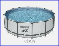 NEW Bestway Steel Pro Max 14FT 33in Round Frame Swimming Pool + Filter & Pump