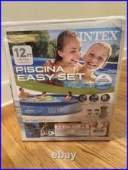 NEW INTEX 12 FT X 30 IN EASY SET ABOVE GROUND POOL WITH FILTER PUMP 12x30