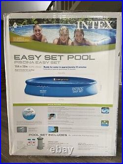NEW Intex 15' x 33 Easy Set Above Ground Swimming Pool w Filter Pump 28157EH