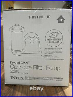 NEW Intex 1500 GPH Krystal Clear Cartridge Filter Pump Above Ground Pool 28635EG