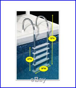 NEW STANDARD ABOVE GROUND STAINLESS STEEL SWIMMING POOL LADDER STEPS for DECK