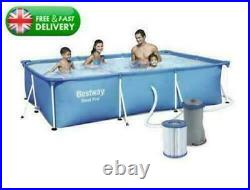 NEXT DAY DELIVERY! Bestway SWIMMING POOL 10ft Rectangular Above Ground Pool