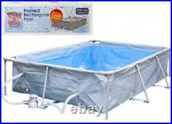 New Rectangle Frame above ground Pool & Pump 300cm x 200cm Holds 3200L