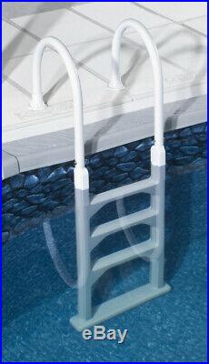 New Sturdy & Strong Large Above Ground Swimming Pool Deck Ladder Steps
