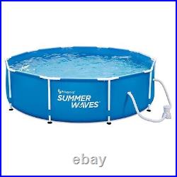 Outdoor Above Ground Swimming Pool Summer Waves Active Frame 10 Foot x 30 Inch