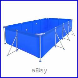Outdoor Rectangular Above Ground Steel Frame Swimming Pool 13ft x 6.8ft x 31in