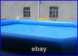 PVC 23x23x1.8ft Outdoor Above Ground Inflatable Swimming Pool with 110V Pump New