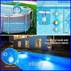 Pool Lights for Above Ground Pools Underwater, Submersible LED Pool Lights for In