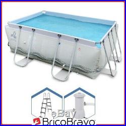 Pool Rectangular Above-Ground Layout 290x200h99cm Pump + Ladder 17725eu