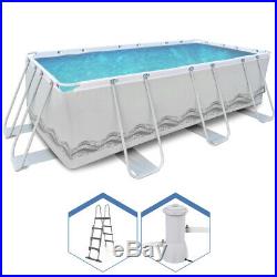 Pool Rectangular Above-Ground Structure 400x200xh99cm + Pump & Ladder 17726