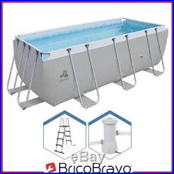 Pool Rectangular Above-Ground Structure 400x200xh99cm + Pump & Ladder 17726