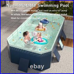 Rectangular Above Ground Outdoor Swimming Pool Foldable Bathtub for Adult Kiddie