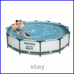 STEEL PRO SWIMMING POOL 12ft 76.2cm Garden Round Above Ground Pool with PUMP SET