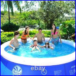 SWIMMING POOL ABOVE GROUND INFLATABLE ROUND 10x2.4 ft EASY SET NEW BLUE SUMMER