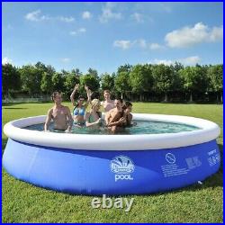 SWIMMING POOL ABOVE GROUND INFLATABLE ROUND 6.4x1.6 ft EASY SET NEW BLUE SUMMER