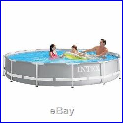 SWIMMING POOL Above Ground Intex Round Prism Metal Frame 12' X 30 Without Pump