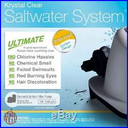 Saltwater Pool Filter System Krystal Clear 7000 Gallons Water Intex Above Ground
