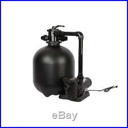 Sand Filter System for Above-Ground Pools w 1.5 HP Pump 22-in 300-lb Sand Vol