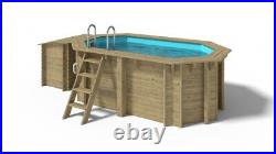 Sargasso Wooden Pool 2m x 3.5m (1.17m Deep) Above or In Ground Octagonal Swim