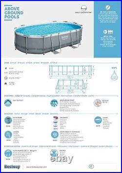 Set Bestway 56448 Garden Swimming Pool Oval Frame (488x305x107cm)