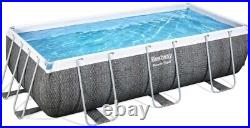 Set Garden Swimming Pool Rectangular Frame BESTWAY 56722 13,6FT