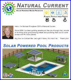 Solar Powered Inground 0.5HP SunRay 1 330w 36v Panel Pond Pool Pump DC Motor