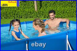 Steel Pro 9.10 Ft Outdoor Swimming Pool, above Ground Rectangular Frame Pool