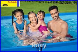Steel Pro 9.10 Ft Outdoor Swimming Pool, above Ground Rectangular Frame Pool