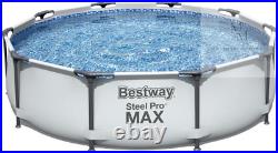 Steel Pro Max Round Frame Swimming Pool 10' Above Ground with Filter Pump