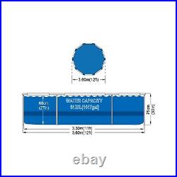 Steel Pro Swimming Pool, Above Ground Round Paddling Pool, 12ft x 30in